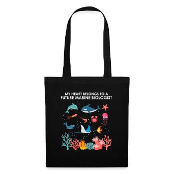 Heart belongs to marine biologist Marine biology sea - Tote Bag - black - Front