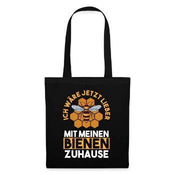 Imker Honig Bienen - Stoffbeutel - Schwarz - Vorne