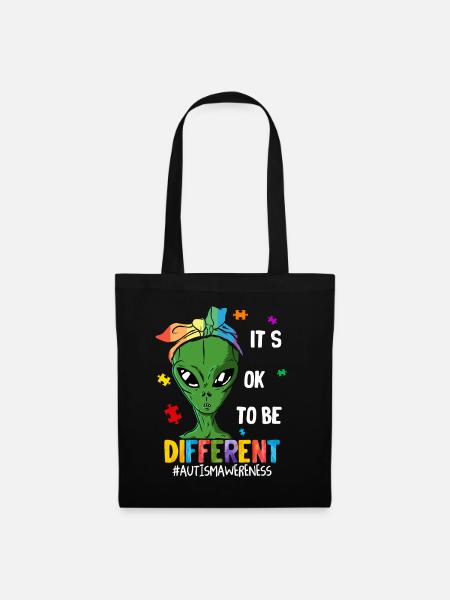Autist Tshirt Autimus Geschenk Asperger Kinder - Stoffbeutel - Schwarz