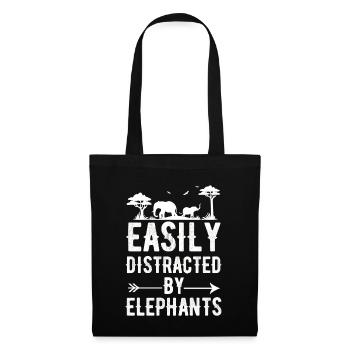 Elephant Elephant Elephant Proboscis Zoo Circus - Tote Bag - black - Front