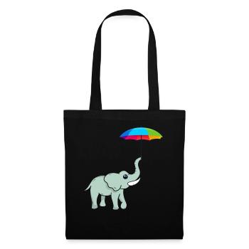 Cadeau d’éléphant pour Proboscis Africa Wilderness Zoo - Sac en tissu - noir - Devant