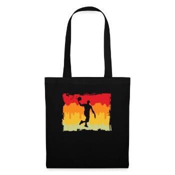 Basketball Retro - Stoffbeutel - Schwarz - Vorne