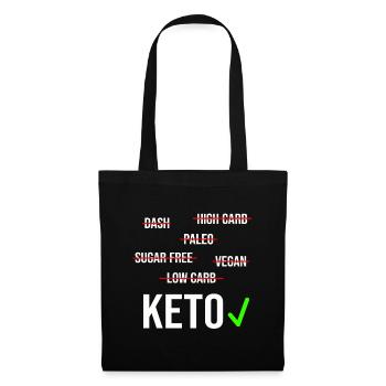 Keto Diet Carbohydrates Ketosis Calories Bacon Eggs - Tote Bag - black - Front