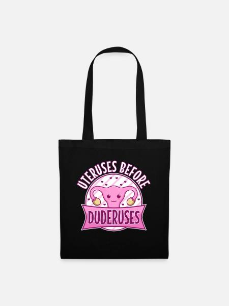 Uteruses Before Duderuses - Stoffbeutel - Schwarz