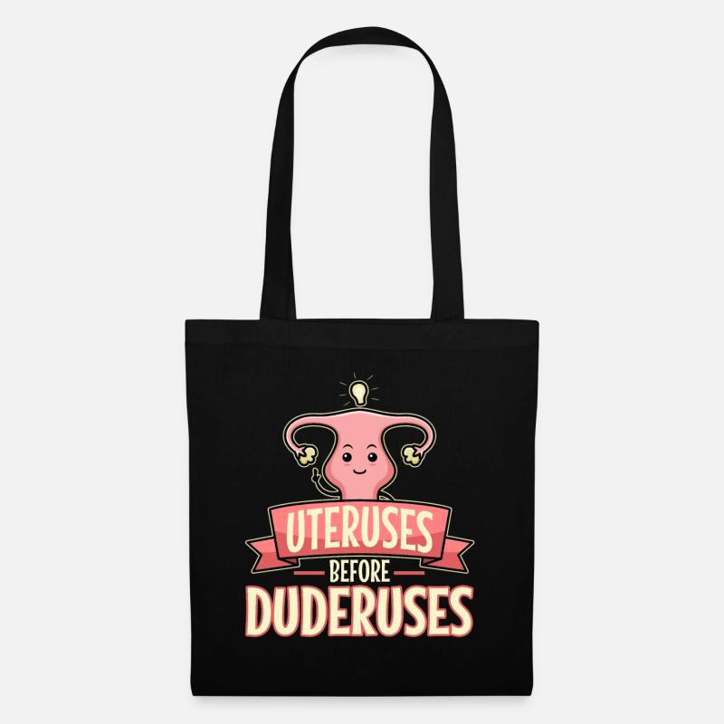 Uteruses Before Duderuses - Stoffbeutel - Schwarz