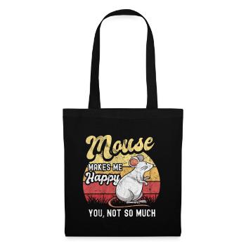 Souris - Sac en tissu - noir - Devant