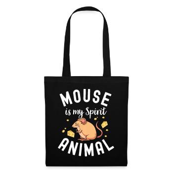 Souris Souris Cadeau Rat Rongeur Souris Souris Lousemaus - Sac en tissu - noir - Devant