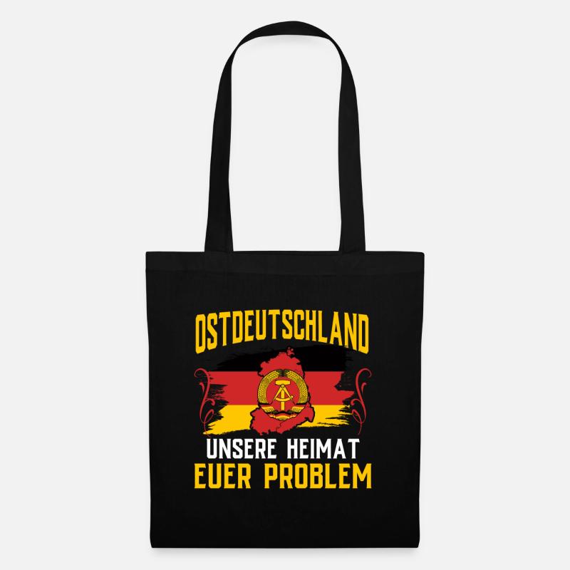 Ostdeutschland Geschenk Osten Ossi DDR Ostalgie - Stoffbeutel - Schwarz