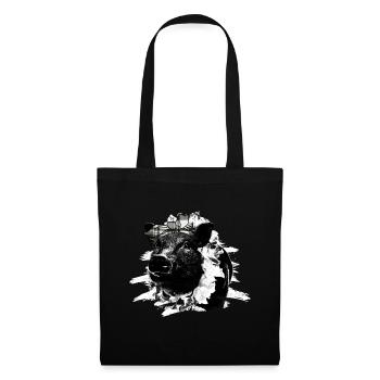 Pig Tshirt Children Women Piglet Piglet Piglet - Tote Bag - black - Front
