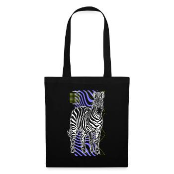 Zebra Gift Black and White Safari Savannah Steppe - Tote Bag - black - Front