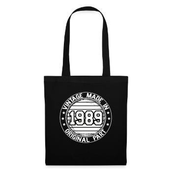 Vintage Made In 1989 Original Part Birthday 1989 - Tote Bag - black - Front