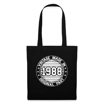 Vintage Made In 1988 Original Part Birthday 1988 - Tote Bag - black - Front