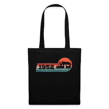 Conducteur de camping-car Camping né en 1952 Anniversaire - Sac en tissu - noir - Devant