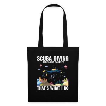 Plongeur Plongeur Biologiste marin Biologie marine Océan - Sac en tissu - noir - Devant