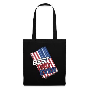 Meilleur papa patriotique de tous les temps Fête des Pères - Sac en tissu - noir - Devant