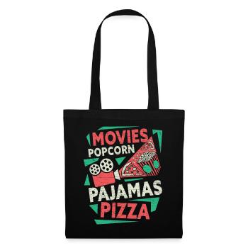 Kino Movies Popcorn - Stoffbeutel - Schwarz - Vorne