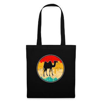Dromadaire Camel Retro - Sac en tissu - noir - Devant