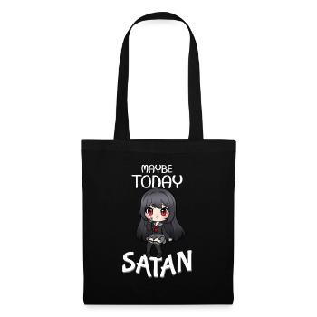 Maybe Today Satan I Satanic Creepy Cute Anime Girl - Tote Bag - black - Front