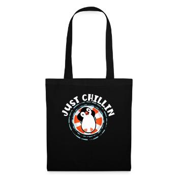 Just Chillin King Emperor Sea Bird Penguin Lover - Tote Bag - black - Front