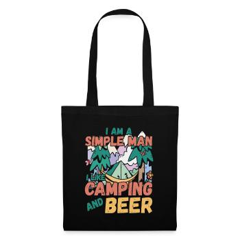 I am a simple man I like camping beer - Tote Bag - black - Front