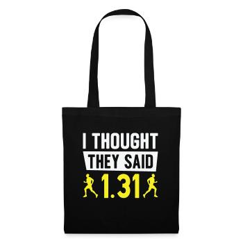 Jogger Runner Marathon Jogging Ski de fond - Sac en tissu - noir - Devant