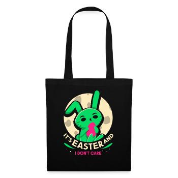 Es Ist Ostern Und Es Ist Mir Egal Sprüche - Stoffbeutel - Schwarz - Vorne