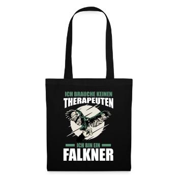 Falkner Falken Falknerei - Stoffbeutel - Schwarz - Vorne