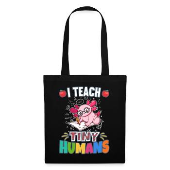 J’enseigne à Tiny Humans enseignant à l’école primaire - Sac en tissu - noir - Devant