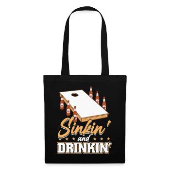 Sinkin And Drinkin - Trou aveugle cornhole - Sac en tissu - noir - Devant