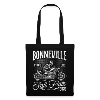 Bonneville Salt Flats Motorcycle Racing Vintage - Tote Bag - black - Front