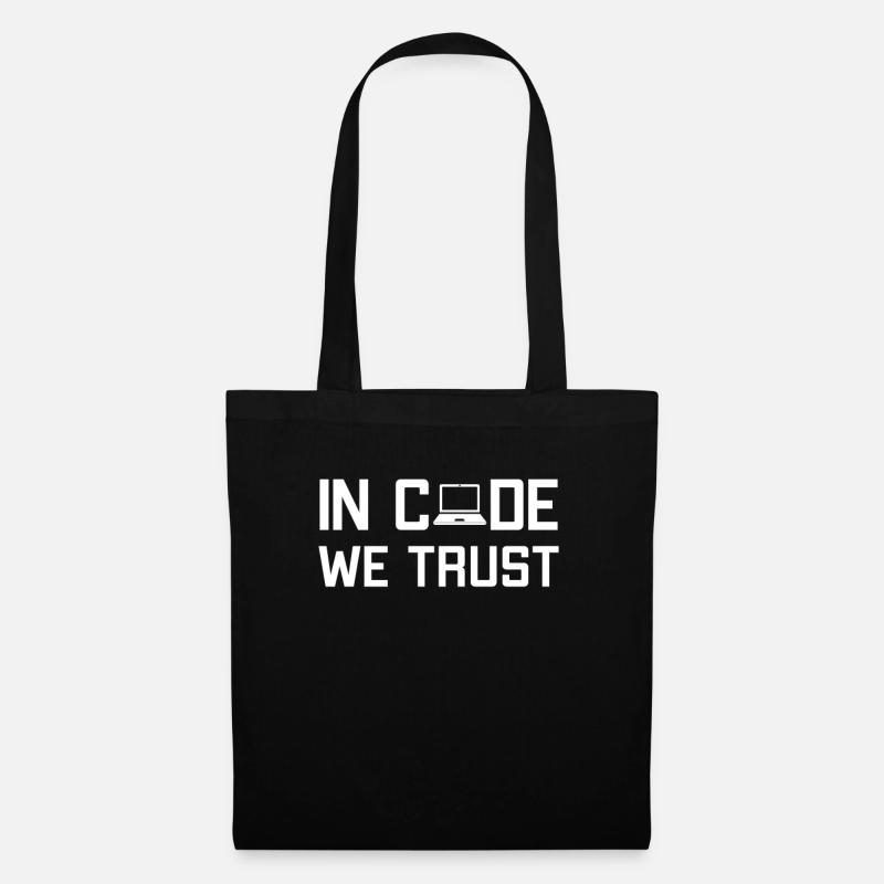 In Code We Trust Softwareingenieur Developer - Stoffbeutel - Schwarz