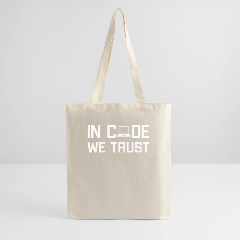In Code We Trust Full Stack Coder Software Tote Bag