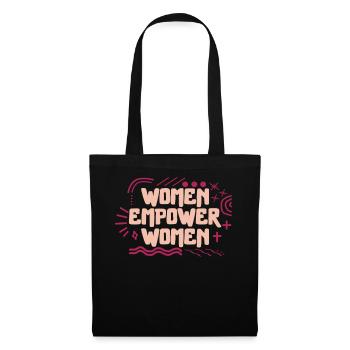 Chemise féministe, Women Empower Women Girl Power, - Sac en tissu - noir - Devant