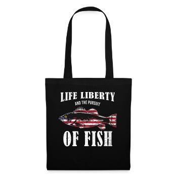 Life Liberty & The Pursuit Of Fish USA Fishing - Tote Bag - black - Front