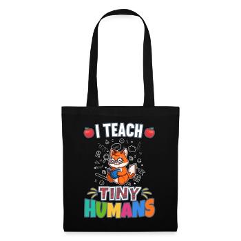 I Teach Tiny Humans Elementary School Teacher - Tote Bag - black - Front