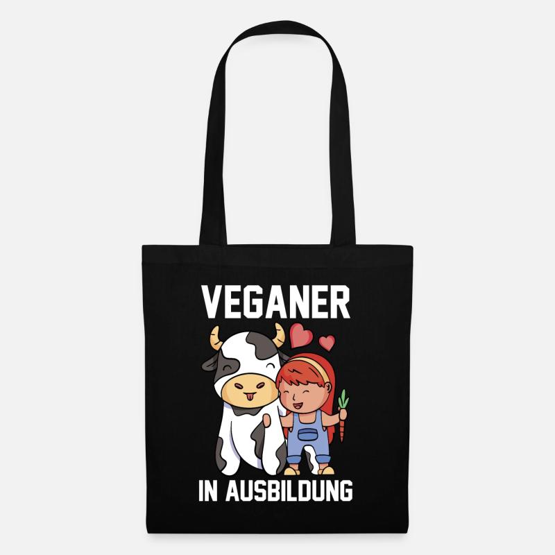Veganer Vegan - Stoffbeutel - Schwarz