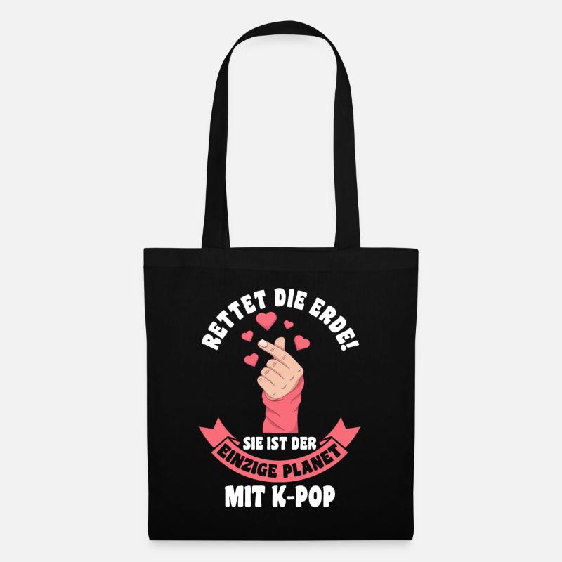 K-pop - Stoffbeutel - Schwarz