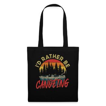 Canoe Canoeing Vintage Retro I'd - Tote Bag - black - Front