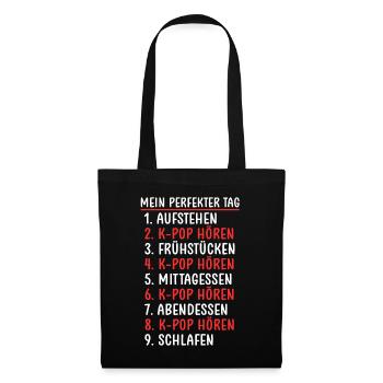 K-pop - Stoffbeutel - Schwarz - Vorne