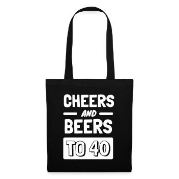 Acclamations et bières pour le 40e anniversaire - Sac en tissu - noir - Devant