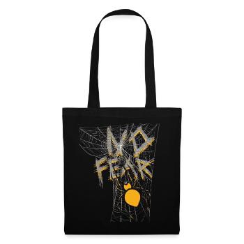 Araignée - Pas de peur - Sac en tissu - noir - Devant