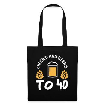 Acclamations et bières pour le 40e anniversaire - Sac en tissu - noir - Devant