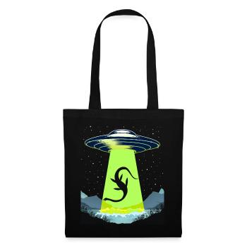 Drôle Loch Ness Monster Nessie Alien Abduction OVNI - Sac en tissu - noir - Devant