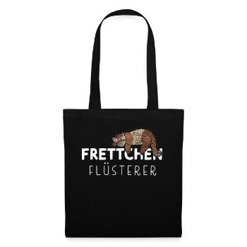 Frettchen Flüsterer Otter Fischoffer - Stoffbeutel - Schwarz - Vorne
