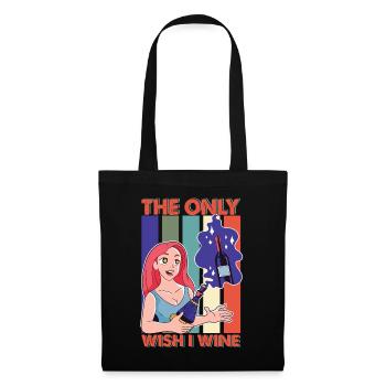 The Only Wish I Wine - Reverie - Daydreaming - Tote Bag - black - Front
