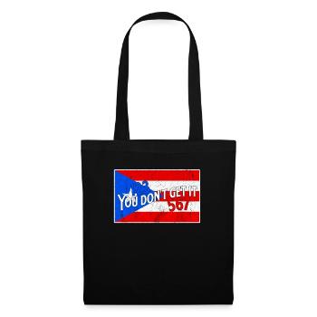Drapeau de Porto Rico 123 567 Salsa - Sac en tissu - noir - Devant