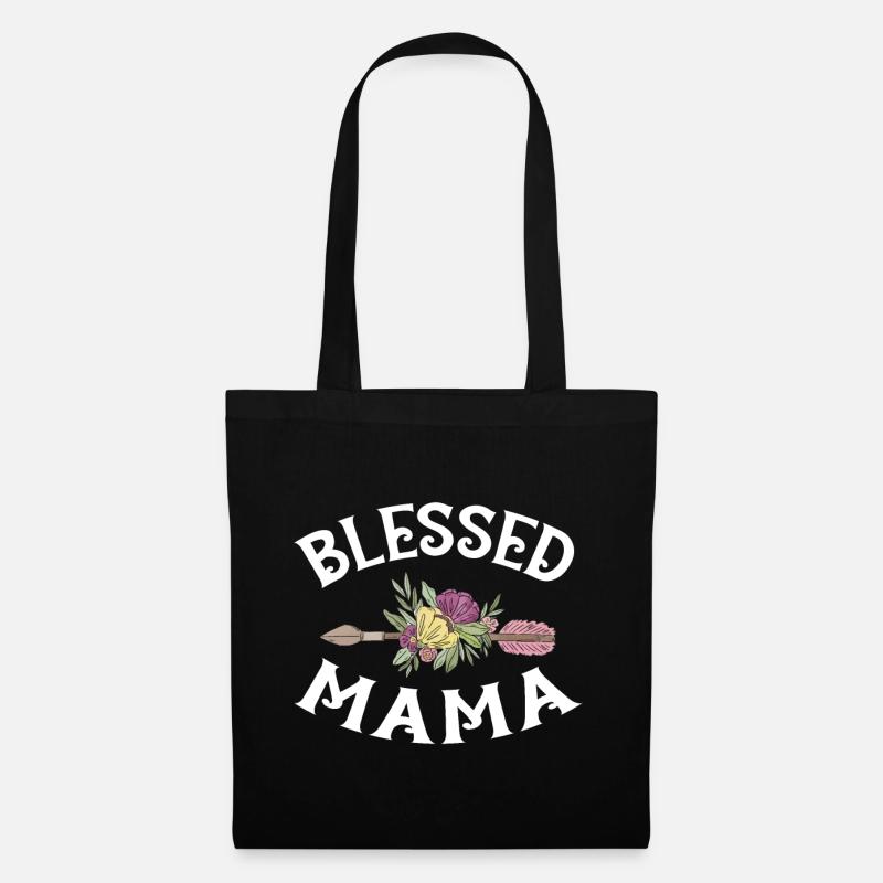 blessed mama - Stoffbeutel - Schwarz