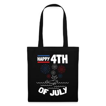 Joyeux 4 juillet Baleine 4 juillet bébé - Sac en tissu - noir - Devant