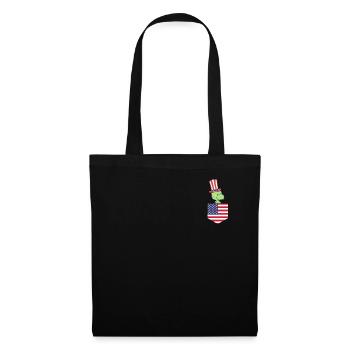 Journée patriotique Dino Drapeau américain Dino Pocket 4 juillet - Sac en tissu - noir - Devant