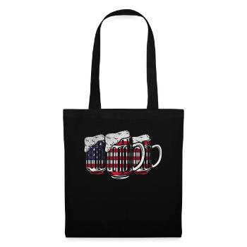 US Flag Beer 4th Of July Patriotic Day 4th Of July - Tote Bag - black - Front